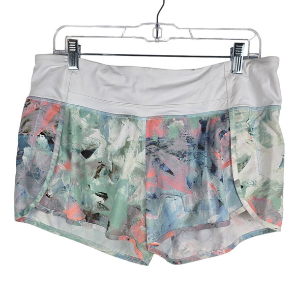 Lululemon Athetica Women's Green Orange Athletic Running Short's 10 - Picture 1 of 5